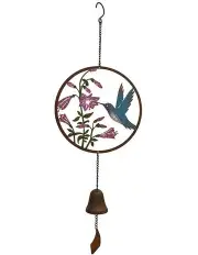 [Willow & Silk] Hummingbird Laser-Cut Hanging Bell Decor in Multi