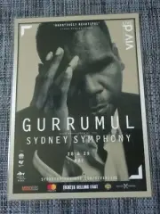 GURRUMUL - 2013 AUSTRALIA TOUR - LAMINATED TOUR POSTER - SYDNEY OPERA HOUSE!