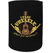 Alcohol Stubby Holder - I Play Ukelele - Funny Novelty Birthday Gift Joke Beer Can Bottle Coolie
