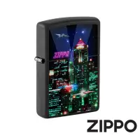 在飛比找momo購物網優惠-【Zippo】賽博龐克城市防風打火機(美國防風打火機)