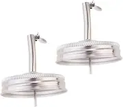 Happyyami 2Pcs Pour Spout Lid for Mason Jars Wide Mouth Replacement Spouts for Cooking Barbecue and Liquor Bottles Easy to Use Mess Design Hand Washable