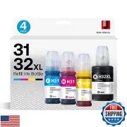 31 32XL Ink Bottle Refill Kit Compatible for HP Smart Tank 5101 7301 7602 700