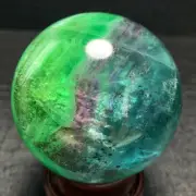 TOP 590 G Ø 70mm Natural Fluorite Quartz Crystal Sphere Ball Healing YCXF120