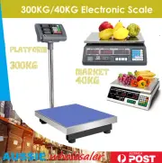300kg / 40kg Electronic Digital Scale Shop Platform Kitchen Scales Commercial