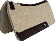 CHALLENGER Pony Western Contoured Wool Felt Moisture Wicking Saddle Pad Cream 39RT06CRP