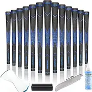 Champkey Classic Corssline Golf Grips Set of 13，4 Kind of Size Available(Women & Men Club Grip)，Soft Material，Super Stability，Anti-Slip
