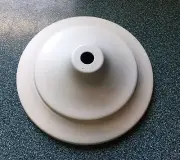 NEW 5" Steel Vase Cap LAMP PART, CEILING Canopy Powder-coat Flat White Finish