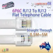 0.5-5M RJ12 6P6C White Straight Through Telephone Cable for NBN ADSL VOIP Modems