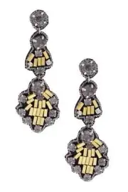 Gleam on Me Black Gold Earring