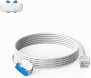 SGEOYPIL USB Charging Cable Compatible with Tractive GPS Pet Tracker Location Smart Activity for Dogs Replacement Magnetic Charger Base (New White)