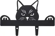 Metal Black Cat Yard Art Statue, Outdoor Garden Lawn Ornament Silhouette Decor, Gifts for Cat Lovers