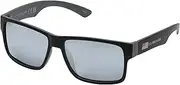 [U.S. Polo Assn.] Men's PA3023M Iconic Retro 80's Rectangular Mirrored Polarized Sunglasses with UV400 Protection, Sport Sunglasses for Men, Matte Black/Grey, One Size