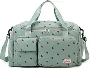 Weekender Duffel Sport Gym Bag Overnight Travel duffle Bags with Shoe Compartment Wet Pocket, K3-Green