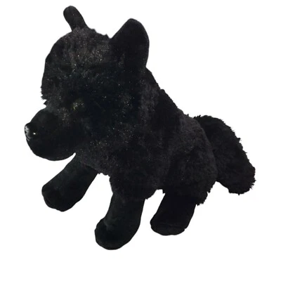 WILD REPUBLIC Black Wolf Dog Grimm Plush Stuffed Animal Plush Toy 12" Tall