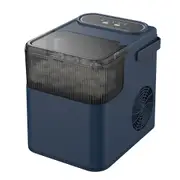 Yopower Countertop Ice Maker, 9 Ice Cubes in 6 Min, 26lbs in 24Hrs, Portable Ice Makers with 2 Sizes Bullet Ice, Self Cleaning Ice Making Machine Scoop and Basket for Home Picnic Kitchen, Navy Blue