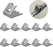 WADY 12 pcs Freezer Shelf Clip, Safe Shelf Clips, Freezer Shelf Clips Freezer Clips for Refrigerator, 304 Stainless Steel Shelf Clip for Refrigerator, Replacement Shelf Square Buckles Clips (Silver)