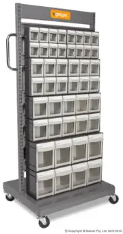 Geiger MSFO4568 - Mobile Pivot Drawer Cart 46 Drawers Single-sided