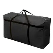 riin 1x Large Home Storage Bag Waterproof Clothes Quilt Organizer for Moving House Luggage Xmas Christmas Tree Model#120 Black