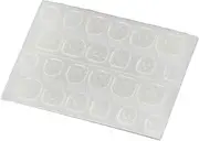 OIIBWQ 480Pc Transparent Double Sided Fake Nail Tabs Glue Sticker Tips Extension, 480Pcs 0.3mm Yellow, 6cmX8cm