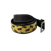 Vineyard Vines Yellow Truck and Tree Novelty Canvas Club Belt Boys Size 28 NWT
