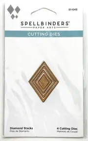 Spellbinders Shape Cutting Dies Set - DIAMOND STACKS - 4 Nested Dies S1-043