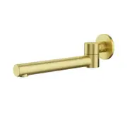 Ikon Otus Brushed Nickel/Chrome/Matt Black/Gunmetal Grey/Brushed Gold Solid Brass Round Swivel Bath Spout