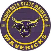 KH Sports Fan Minnesota State Mavericks Colored Circle Sign, 20x20 Inches, Mavericks Decor for Office or Home; Display Your Team Spirit with This Unique Minnesota State - Mankato Mavericks Wall Art