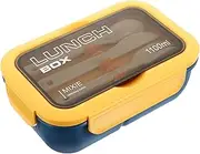FELTECHELECTR Microwave Safe with Compartments Portable Multi Lunch Box for School and Office Includes Tableware Leakproof and Convenient Food Storage