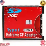 SDHC SDXC to CF Compact Flash Memory Card Adapter Reader Type I CF to SD Card C