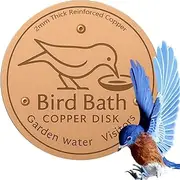 Bird Bath Copper Disk - Cleaning Disk Bird Bath | Water Fountain Disks for Birds Baths | Birdbath Cleaner | Feeder Accessories Triple-Point Support Purification Disc for Water Bowl All-Season Lawn