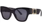 Versace VE4415U GB1/87 Sunglasses Women's Black/Dark Grey Oval Shape 52mm