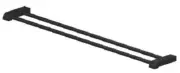 Abey PARK DOUBLE TOWEL RAIL 760mm Streamlined Design, MATTE BLACK LDTR-B