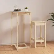 Solid Pine Wood Table for Dining Room, 60x60x110 cm, Kitchen Party Table, Extendable Farmhouse Tables Dinner Furniture