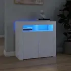 vidaXL Sideboard with LED Lights White 80x35x75 cm HEE