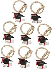 [BESPORTBLE] 8pcs Graduation Cap Keychains Charming Pendants for Bags and Backpacks present for Graduation Memories Durable and Stylish Keyring Charms