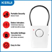 120dB Touch Sensor Door Handle Alarm Anti Theft Vibration Window Burglar Alert