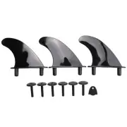 2X(3Pcs Soft Top Surfboard Fins Sets for Softboard Paddle Board Surf Boards