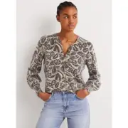 NWT BODEN Floral Printed Wool Alpaca Fluffy Cardigan 20/22