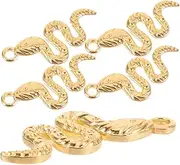 [SEWOART] 5pcs DIY Jewelry Snake Charms Necklace Bracelet Making Accessories Metal Snake Charm for Crafts