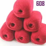 New Sale Soft 6 Skeins x50g Pure Cashmere Blankets Hand DIY Knit Wool Yarn 08