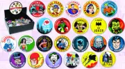 DC Comics Retro Heroes and Villains Metal Comic Art Button Assortment of 144 NEW