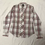 New Women's Volcom Button Up Shirt, Pink Size Large