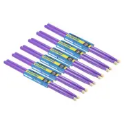 6 Pairs Maple Wood Drumstick Anti Slip Drum Stick 5A Purple for Drumming Musical