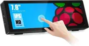 Small Touch Panel Mobile Monitor 7.8 Inch HD 1280x400P AIDA64 PC CPU RAM