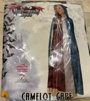 Midievel Camelot Cape w/ Hood Costume Green Red Rubies NEW in Retail Packaging