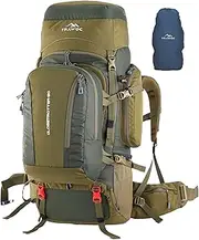 TRAWOC GLOBETROTTER 80 L Internal Metal & Fiber Frame Rucksack Bag for Men & Women Trekking, Hiking Travel Backpack with Detachable Daypack, Rain Cover and Shoe Compartment.