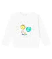 [Stella McCartney Kids] Stella McCartney Kids Logo printed cotton jersey sweatshirt Y 3 white