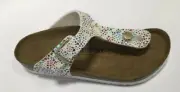 Birkenstock Gizeh Kids BS in White Mosaic Normal Width