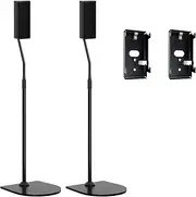 [Maozhren] (Pair of 2) Speaker Stands for Bose UB-20 Series II, WB-50 Series II, UFS-20 Series II, Adjustable Height Floor Stands for Bose CineMate, Lifestyle, SoundTouch, with Slideconnect Bracket Black
