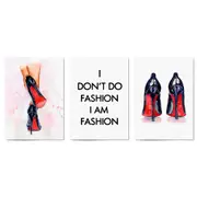Set of High Heels Fashion Girls Bedroom Wall Art